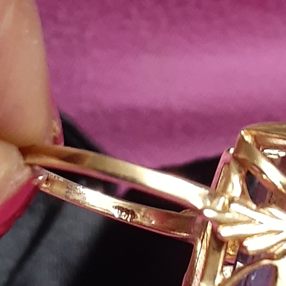 14K yg Emerald cut Ametrine size 6 - Picture 7 of 8